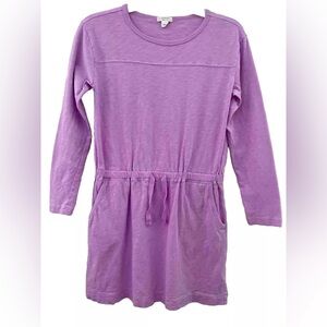JCREW Crewcuts Girls Tie-Waist cotton T-shirt Dress Ret $55